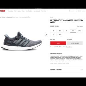 💥Ultraboost 1.0 Limited “Mystery Grey”💥